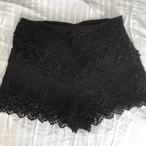 Urban Outfitters, Kimchi Blue, Black Lace Shorts